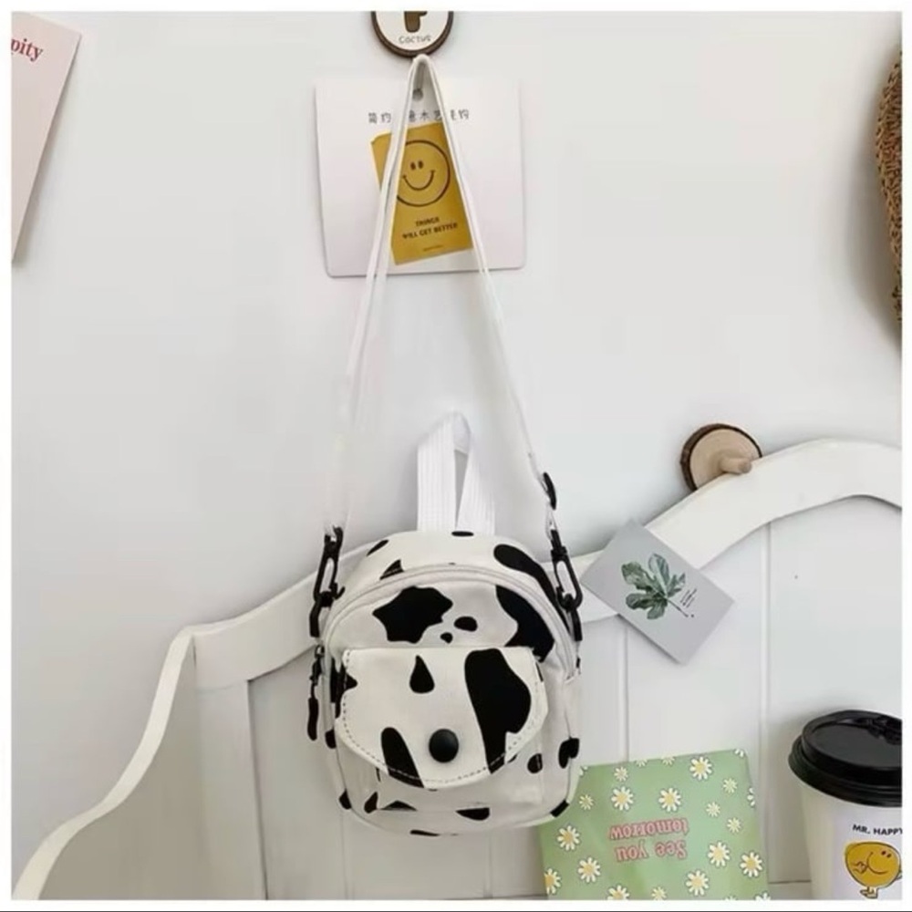 COW Canvas Handbag Women's Retro Cow Satchel - Crossbody Mobile Phone Ba… - Picture 3 of 8
